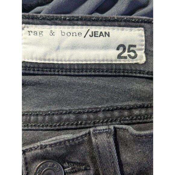 Rag & Bone Jeans Womens Size 25 Distressed Black Legging - Picture 15 of 16
